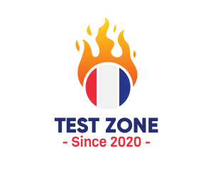 Flaming France Flag  logo design