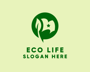 Eco Friendly Flag logo design