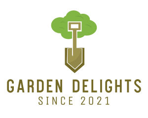 Tree Planting Shovel  logo design