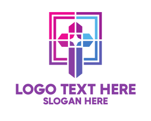 Mosaic Religious Cross logo