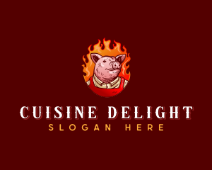 Fire Pig Pork Barbecue logo design