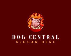 Fire Pig Pork Barbecue logo design