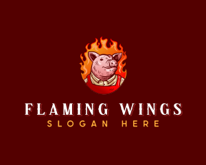 Fire Pig Pork Barbecue logo design