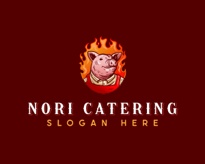 Fire Pig Pork Barbecue logo design