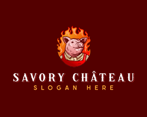 Fire Pig Pork Barbecue logo design