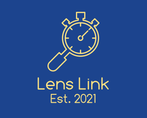 Magnifying Lens Timer  logo design