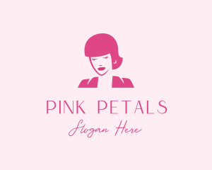 Pink Attendant Woman logo design