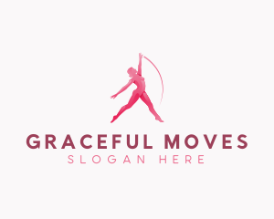 Woman Fitness Dance logo design