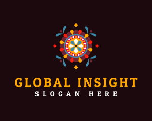 Coloful Holi Festival Logo