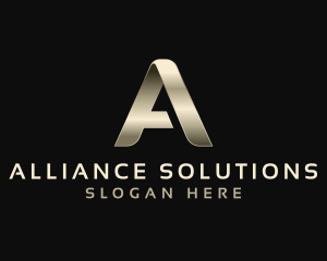 Metallic Luxury Event Letter A logo design