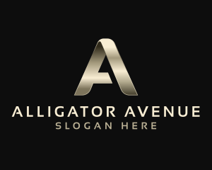 Metallic Luxury Event Letter A logo design