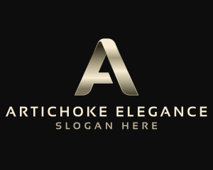 Metallic Luxury Event Letter A logo design