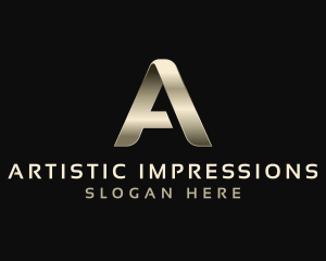 Metallic Luxury Event Letter A logo design