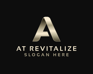 Metallic Luxury Event Letter A logo design