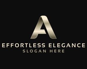 Metallic Luxury Event Letter A logo design