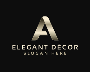 Metallic Luxury Event Letter A logo design