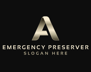 Metallic Luxury Event Letter A logo design