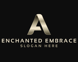 Metallic Luxury Event Letter A logo design