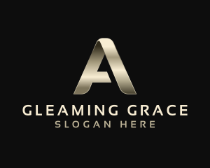 Metallic Luxury Event Letter A logo design