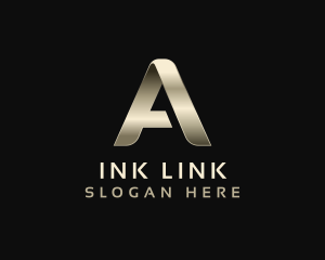 Metallic Luxury Event Letter A logo design