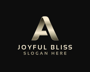 Metallic Luxury Event Letter A logo design