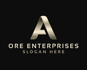 Metallic Luxury Event Letter A logo design