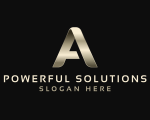 Metallic Luxury Event Letter A logo design