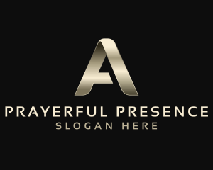 Metallic Luxury Event Letter A logo design