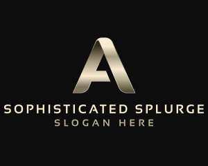 Metallic Luxury Event Letter A logo design