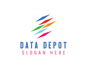 Colorful Tech Data logo design