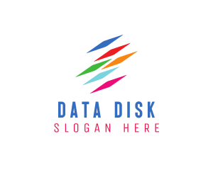 Colorful Tech Data logo design