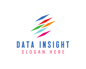 Colorful Tech Data logo design