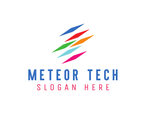 Colorful Tech Data logo design