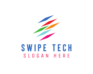 Colorful Tech Data logo design