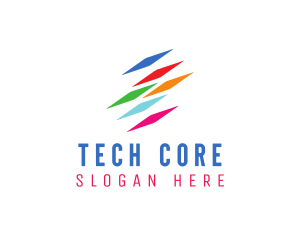 Colorful Tech Data logo design