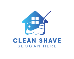 Home Broom Cleaning Service  logo design