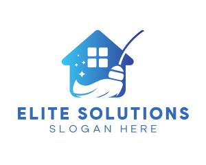 Home Broom Cleaning Service  logo design