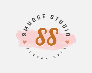 Watercolor Smudge Cosmetics logo design