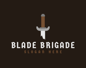 Crushed Warrior Blade logo design