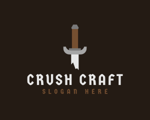 Crushed Warrior Blade logo design