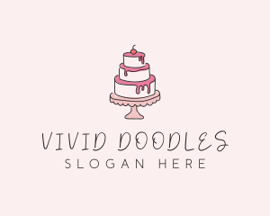 Sweet Tiered Cake Bakery logo design