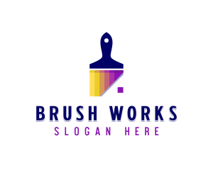 Handyman Paint Brush logo design