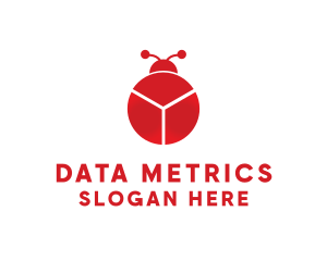 Data Chart Bug logo design