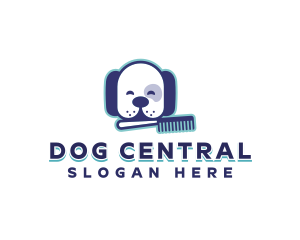 Pet Grooming Comb logo design