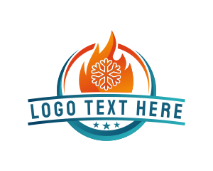Snowflake Fire Cooling Heating logo