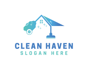 Vacuum Clean Housekeeping logo design