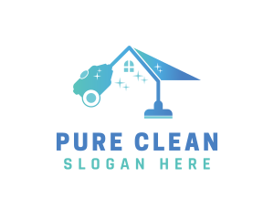 Vacuum Clean Housekeeping logo design