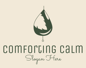 Organic Oil Leaf  logo design