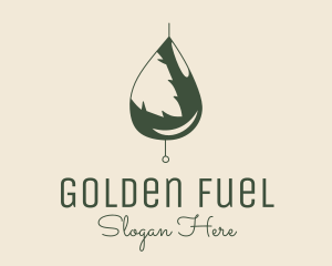 Organic Oil Leaf  logo design