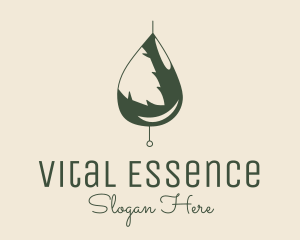 Organic Oil Leaf  logo design